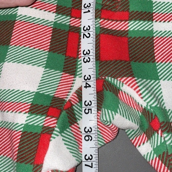 Tipsy Elves Plaid Christmas Hooded Onesie – Unisex – Men's L / Women's XL - Picture 12 of 13